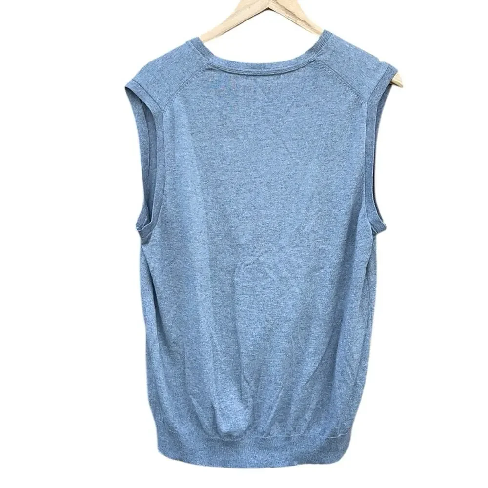 Banana Republic gray lightweight sweater vest silk/cashmere blend size large